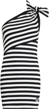 Patou Jurk met &eacute;&eacute;n schouderband - Dames - Korte kleedjes - Veelkleurig - M - Nylon - Kleedjes