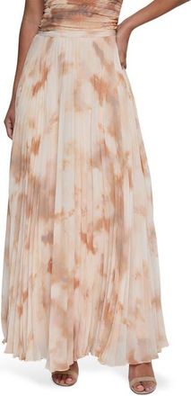 L'agence Torin Pleated Maxi Skirt in Frappe Multi Tie Dye at Nordstrom, Size 14