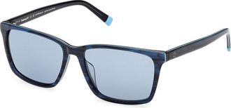 Timberland TB00073-H Polarized 64D Mens Sunglasses Blue Size 57