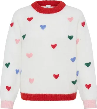 Ichi Ihbelablue Maglia - - Knitwear - Donna - Bianco - 2XL
