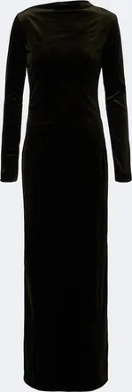 Jil Sander Vestido de fiesta de terciopelo de algod&oacute;n
