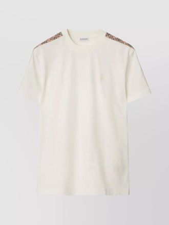 Burberry sleeve check cotton t-shirt