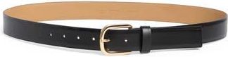 Kate Spade New York Feather Edge Leather Belt in Black/gold at Nordstrom Rack, Size X-Large
