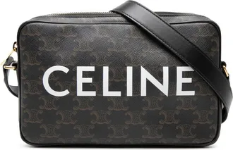 Celine Pre-owned Celine Medium Triomphe Coated Canvas Logo Crossbody Unisex DYV9J9U4QQVCCXKL