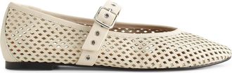 Madewell The Remy Perforated Mary Jane Flat in Vintage Muslin at Nordstrom, Size 8.5