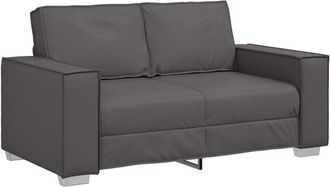 vidaXL Loveseat Sofa 160 cm with Cushion Grey Faux leather Vidaxl