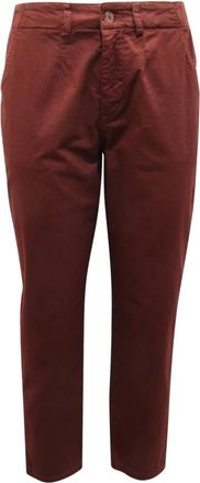 Emma & Gaia P13P197 Broek - Dames - Chinos - Rood - XS - Satijn - Broeken