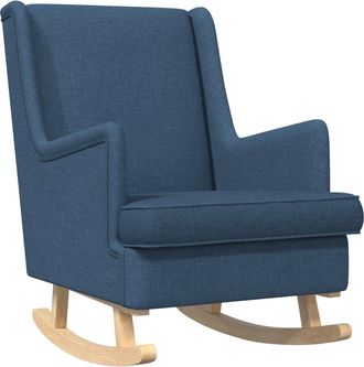 vidaXL Mecedora Azul 62 X 80 X 85 Cm Tela Vidaxl