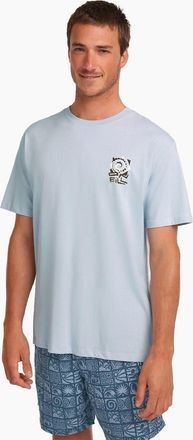 O'Neill Mens ONeill Mens Chest Print Short Sleeve T-Shirt - Blue - Size: 40