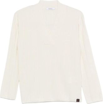 Max Mara Ribbed V-neck Sweater