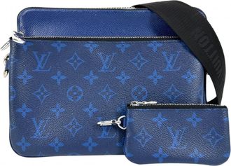 Louis Vuitton Taigarama Blue Cobalt Taigarama Shoulder Bag (Pre-Owned)