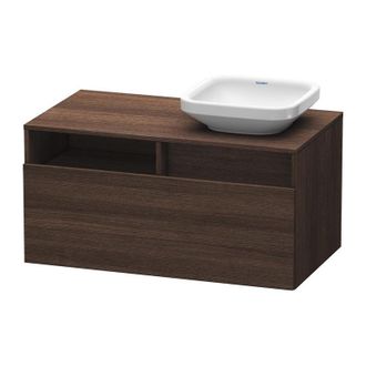 Duravit Duravit Durastyle Mueble De Ba&ntilde;o Colgado En La Pared 6784, 1 Extra&iacute;ble, 1 Recorte A La Derecha, 1000mm, Color (frente/cuerpo): Casta&ntilde;o Oscuro - Ds6784