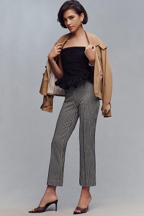 Maeve The Poppy Gingham Kick-Flare Pull-On Pants by Maeve