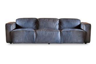 PIB Sof&aacute; de 3 plazas de cuero gris