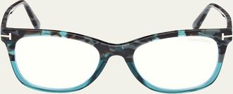Tom Ford Square Acetate Blue Block Glasses