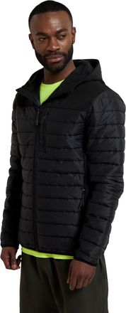 Mountain Warehouse Turbine Mens Padded Softshell - Warm & Lightweight Parka Jacket with Stretch Panels - Spring Summer, Camping & Outdoors Black 4XL