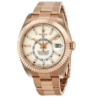 Rolex Pre-owned Rolex Sky-Dweller GMT Automatic White Dial Mens Watch 326935WSO