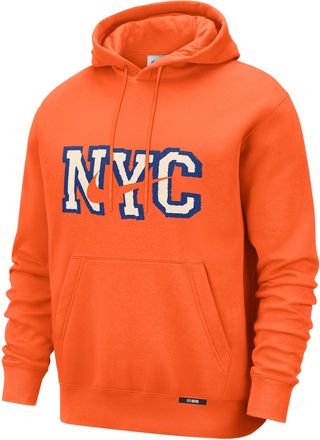 Nike New York Knicks City Edition Nike Mens Club Hoodie in Orange | HQ5554-820