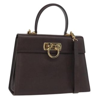 Ferragamo Pre-owned Handbags, female, Brown, Size: ONE SIZE Pre-owned Handbag