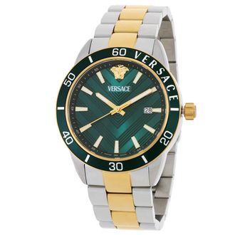 Versace Greca Urban Quartz Green Dial Mens Watch VEYCA0524