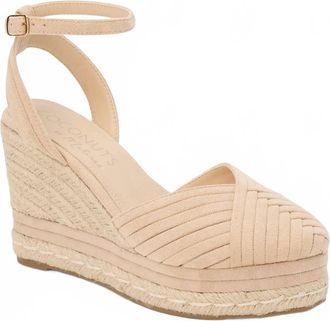 Matisse Footwear Womens Becca Wedge Sandals In Natural Faux Suede