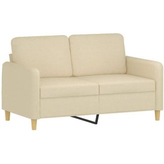 vidaXL Sof&aacute; De 2 Plazas De Tela Color Crema 120 Cm Vidaxl
