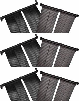 vidaXL Panel De Calentador Solar De Piscina 6 Uds 80x620 Cm Vidaxl