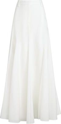 Brunello Cucinelli Flared skirt with monili in White at Nordstrom, Size 44 It