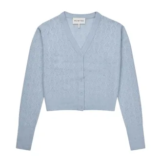 Munthe Cardigans, female, Blue, Size: M Locca Knit