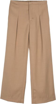 Dondup Emi trousers - women - Virgin Wool/Viscose/Acetate - 44 - Brown