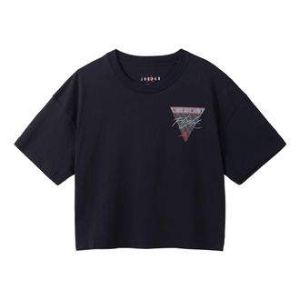 Nike Jordan (WMNS) Air Jordan Essential Back Large Printing Loose Sports Short Sleeve Black DC2154-010