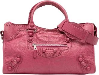 Balenciaga Pre-owned Handbags, female, Pink, Size: ONE SIZE Pre-owned Leather Handbag