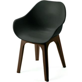 Dmora Dmora Fauteuil DExt&eacute;rieur Et DInt&eacute;rieur Avec Structure Renforc&eacute;e, Made In Italy, 55x51x81 Cm, Couleur Anthracite