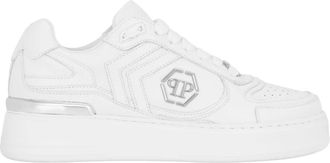 Philipp Plein Schoenen, unisex, Wit, 46 EU, Leer, Pit-$Top Lage Sneakers