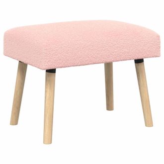 vidaXL Banco Liso Rosa 60 X 40 X 45 Cm Boucl&eacute; Vidaxl
