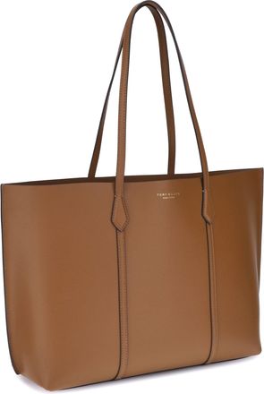 Tory Burch Womens Tote Bag Perry Autumn Brown Calf Leather Handbags Hand