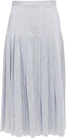 Celine Celine Striped Box Pleated Skirt, Size Fr 36 (Authentic Pre-Loved)