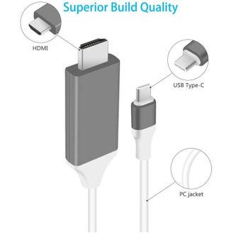 Trade Shop Trade Shop - Cable Adaptador Para Samsung Galaxy S8 Usb Tipo C Usb-c A 4k Hdmi Hdtv 2 Metros