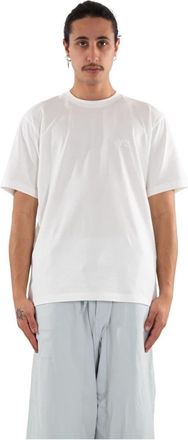 Yohji Yamamoto Regular T-shirt met Tonaal Logo - Heren - T-shirts - Wit - S - Katoen - Tops