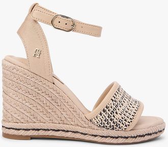 Tommy Hilfiger Womens Raffia Wedge Espadrille Sandal - Beige - US 6.5 / EU 37