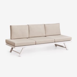 Sklum Sof&aacute; De Jard&iacute;n De 3 Plazas Reclinable En Aluminio Libanc Sklum