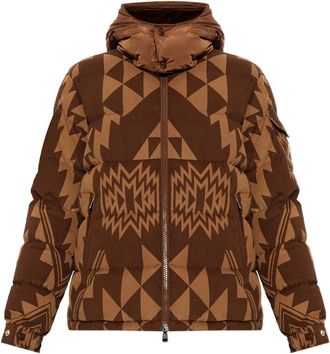 Moncler Boislune Geometric-patterned Down Jacket