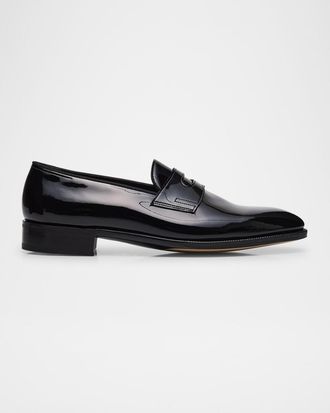John Lobb Men & apos;s Jamie Patent Leather Penny Loafers