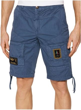 Aeronautica Anti-G Bermuda Shorts - Heren - Korte Broeken - Blauw - XS - Katoen - Korte Broeken