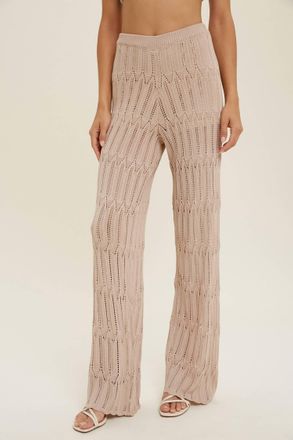 Wishlist Crochet Pants In Natural