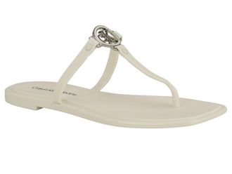 Calvin Klein Ellye Womens Sandals White : 11 M, Synthetic