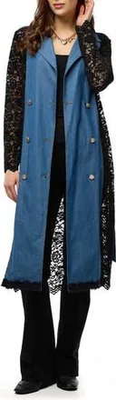 Saachi Lace Trim Denim Topper at Nordstrom Rack