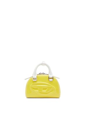 Diesel 1DR Dome-Mini crossbody bag with naplak effect - Crossbody Bags - Woman - Yellow