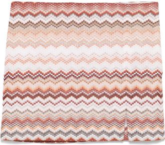 Missoni Mini-rok met zigag patroon - Rood