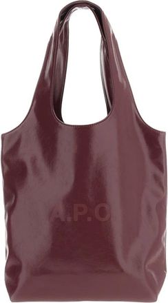 A.P.C. Ninon Tote Bag Klein - Dames - Shoppers - Rood - ONE Size - Leer - Tassen
